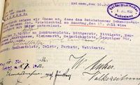 Willy Anker meldet am 21. Juli 1932 eine Aktion des antifaschistischen „Republikanischen Reichsbanners Schwarz-Rot-Gold“ (SPD) an Kopie: Stadtarchiv Meißen