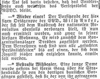 Eine kurze Notiz im Meißner Tageblatt vom 31. Mai 1945:
