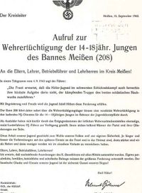 Hitler fordert Nachwuchs für die Front –September 1943 Kopie: G. Steinecke/Stadtarchiv Meißen
